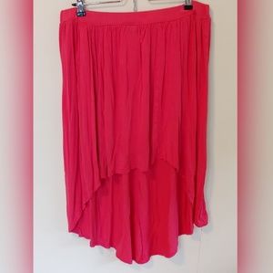 Trendyland Red Highlow Skirt